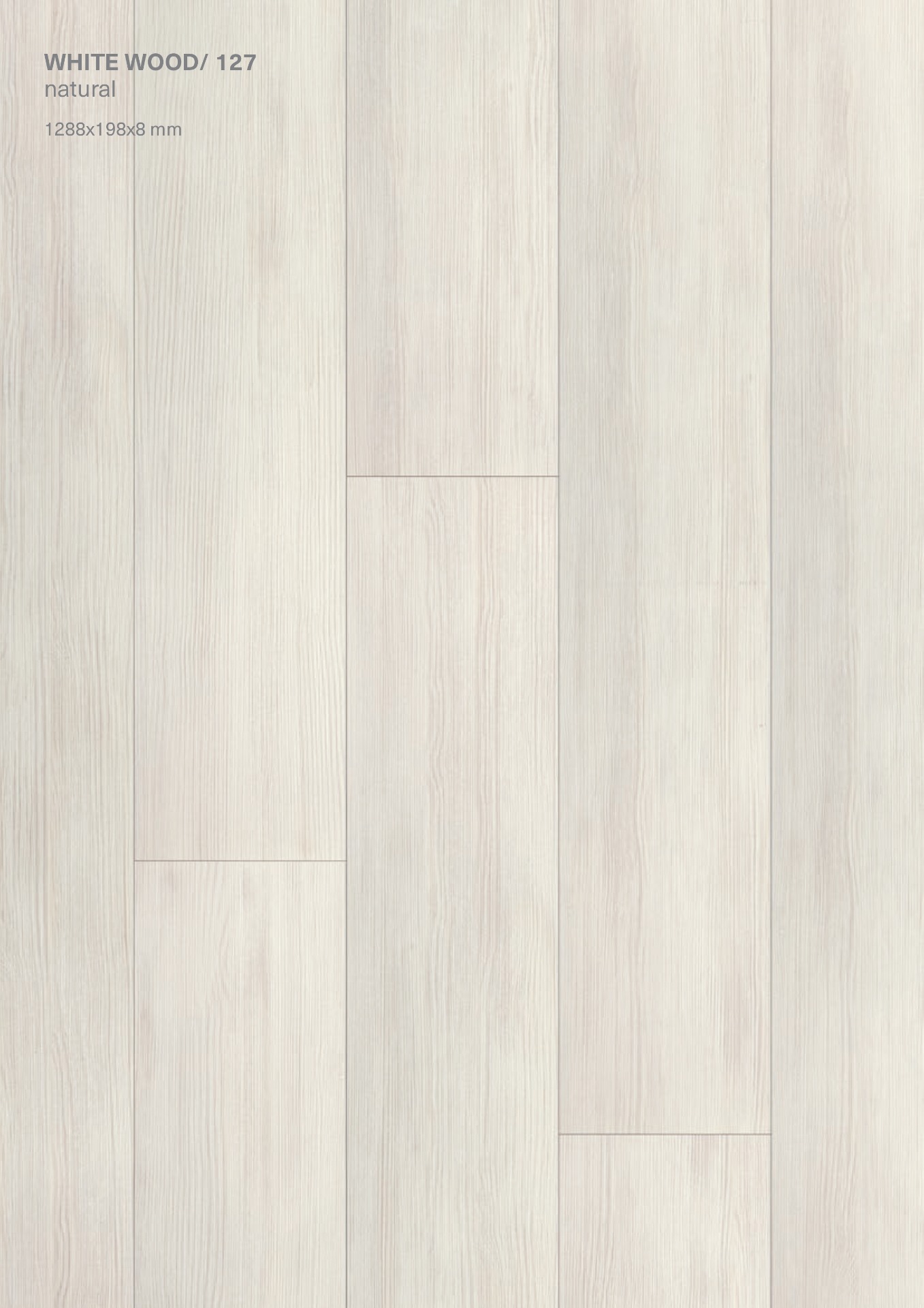 Laminato FACILE+ AC4 1288x198x8 mm - confezione: 10 - 2,550 mq