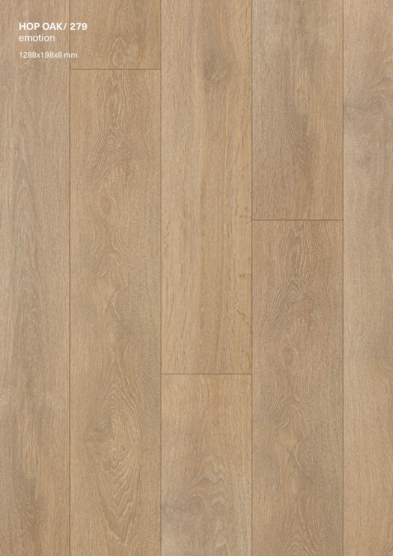 Laminato FACILE+ AC4  1288x198x8 mm - confezione:  10 - 2,550 mq